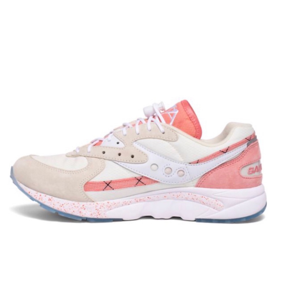 NEW Saucony Leather Suede Aya Peaches and Cream Sneakers 9 - Picture 2 of 14